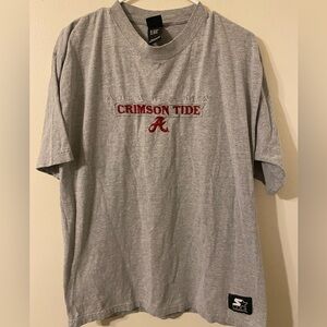 VTG 1990s Alabama Crimson‎ Tide Gray Team Starter T-Shirt Mens Size Medium